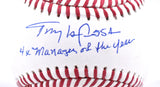 Tony La Russa Autographed Rawlings OML Baseball w/4x MOY - Beckett W Hologram