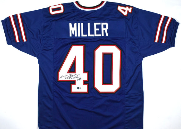 Von Miller Autographed Blue Pro Style Jersey - Beckett W Hologram *Black