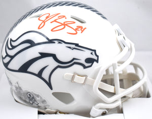 Champ Bailey Signed Broncos Salute 2024 Speed Mini Helmet - Beckett W Hologram