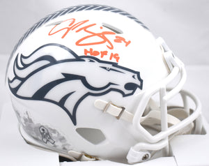 Champ Bailey Signed Broncos Salute 2024 Speed Mini Helmet HOF - Beckett W Holo