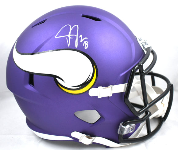 Justin Jefferson Autographed Minnesota Vikings F/S Speed Helmet - Beckett W Holo