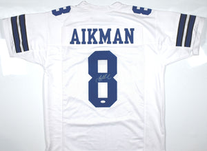 Troy Aikman Autographed White Pro Style Jersey - JSA *Silver