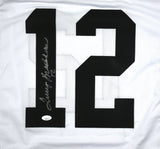 Terry Bradshaw Autographed White Pro Style Jersey - JSA *Silver