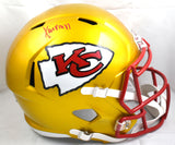 Xavier Worthy Autographed Kansas City Chiefs Speed Flash Helmet - Fanatics *Red