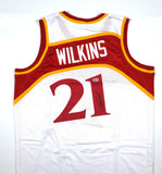 Dominique Wilkins Autographed White Pro Style Jersey - Beckett W Hologram *Black