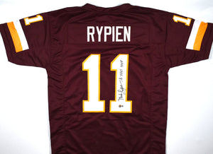 Mark Rypien Autographed Burgundy Pro Style Jersey w/SB MVP - Beckett W Hologram