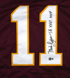 Mark Rypien Autographed Burgundy Pro Style Jersey w/SB MVP - Beckett W Hologram