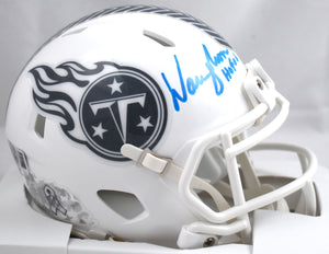 Warren Moon Autographed Titans Salute Speed Mini Helmet w/HOF- Beckett W Holo