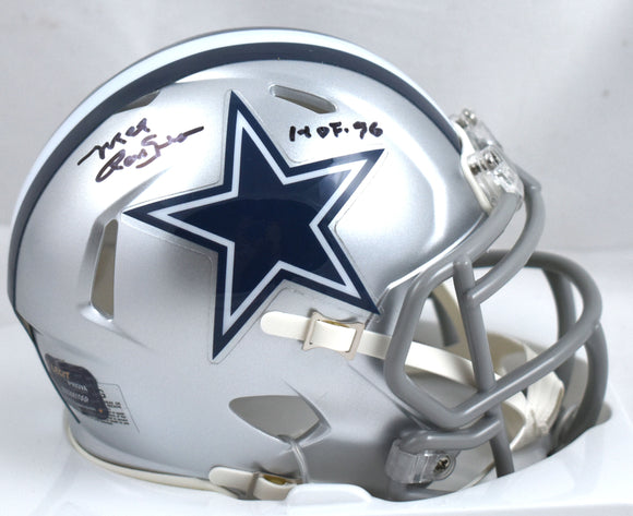 Mel Renfro Autographed Dallas Cowboys Speed Mini Helmet w/ HOF - Prova *Black