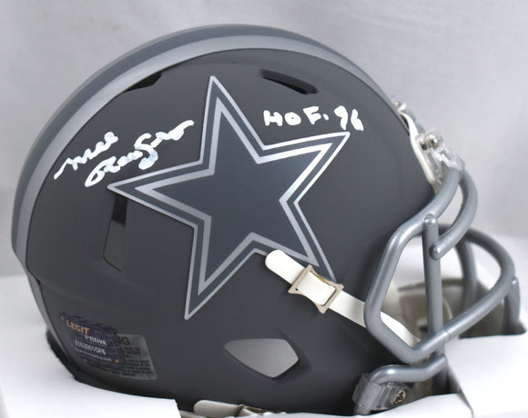 Mel Renfro Autographed Dallas Cowboys Slate Speed Mini Helmet w/ HOF - Prova