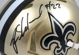 Rashid Shaheed Autographed New Orleans Saints Speed Mini Helmet - Beckett W Holo