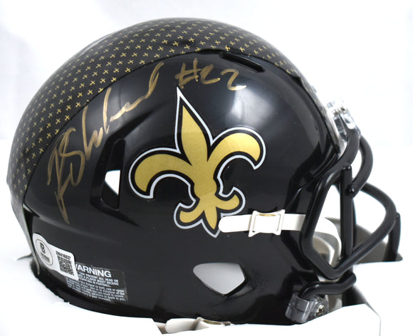 Rashid Shaheed Signed New Orleans Saints ALT 22 Speed Mini Helmet-Beckett W Holo