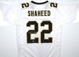 Rashid Shaheed Autographed White Pro Style Jersey - Beckett W Hologram *Gold