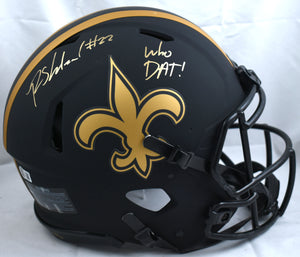 Rashid Shaheed Signed Saints F/S Eclipse Speed Authentic Helmet- Beckett W Holo