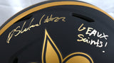 Rashid Shaheed Signed Saints F/S Eclipse Speed Authentic Helmet- Beckett W Holo