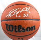 Karl Malone Autographed Authentic NBA Wilson Basketball - Beckett W Hologram