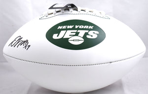 Davante Adams Autographed New York Jets Logo Football - Beckett W Hologram