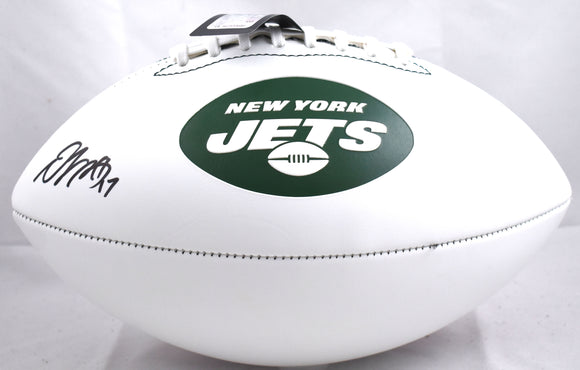 Davante Adams Autographed New York Jets Logo Football - Beckett W Hologram