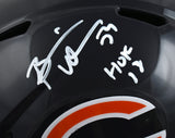 Brian Urlacher Autographed Bears F/S Speed Helmet w/ HOF - Beckett W Hologram