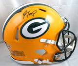 Brett Favre Signed Packers F/S Speed Authentic Helmet- Beckett W Hologram *Black