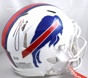 Josh Allen Autographed Bills F/S Speed Authentic Helmet - Beckett W Hologram