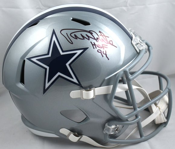 Randy White Signed Dallas Cowboys F/S Speed Helmet w/ HOF - Prova *Black