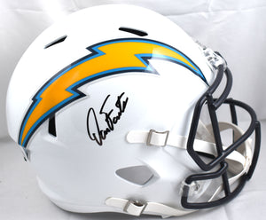 Dan Fouts Autographed Chargers F/S Speed Helmet - Beckett W Hologram *Black