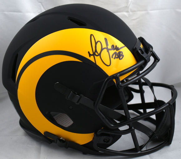 Marshall Faulk Signed Rams F/S Eclipse Speed Authentic Helmet- Beckett W Holo