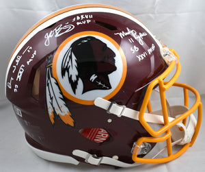 Williams Rypien Riggins Signed Washington F/S Speed Authentic Helmet - Beckett W