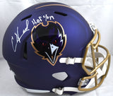 Ed Reed Autographed Ravens F/S ALT 24 Speed Helmet w/HOF - Beckett W Hologram