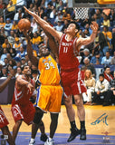 Yao Ming Autographed Houston Rockets 16x20 Block Photo - Beckett W Holo *Blue