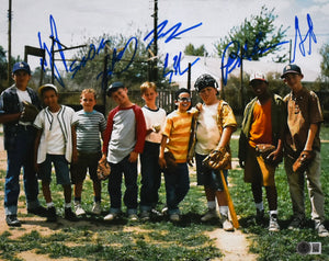 Sandlot Cast Autographed 11x14 Image 1 Photo - Beckett W Hologram *Blue