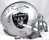 Aidan O'Connell Autographed Raiders Speed Mini Helmet- Beckett W Hologram *Black