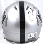 Aidan O'Connell Autographed Raiders Speed Mini Helmet- Beckett W Hologram *Black