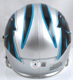 Ja'Tavion Sanders Autographed Carolina Panthers Speed Mini Helmet-Beckett W Holo