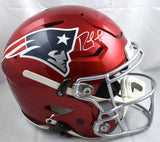 Randy Moss Autographed Patriots F/S Flash Speed Flex Helmet - Beckett W Hologram