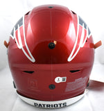 Randy Moss Autographed Patriots F/S Flash Speed Flex Helmet - Beckett W Hologram