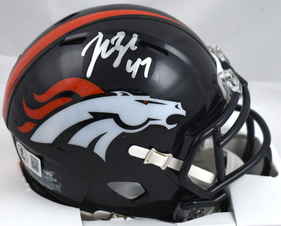 John Lynch Autographed Denver Broncos 97-13 Speed Mini Helmet - Beckett W Holo