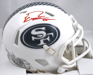 George Kittle Signed 49ers Salute 2024 Speed Mini Helmet - Beckett W Holo *Red