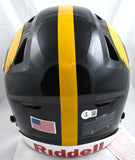 George Kittle Autographed Iowa F/S Speed Flex Helmet- Beckett W Hologram *White