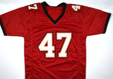 John Lynch Autographed Red Pro Style Jersey - Beckett W Hologram *Black