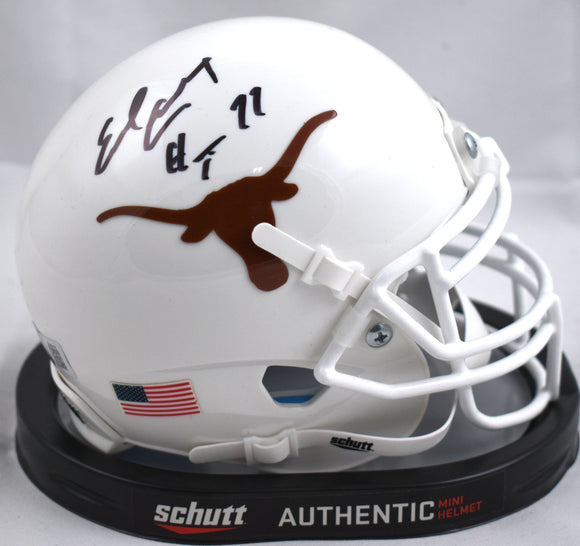 Earl Campbell Autographed Texas Schutt Mini Helmet w/ HT 77- Beckett W Hologram