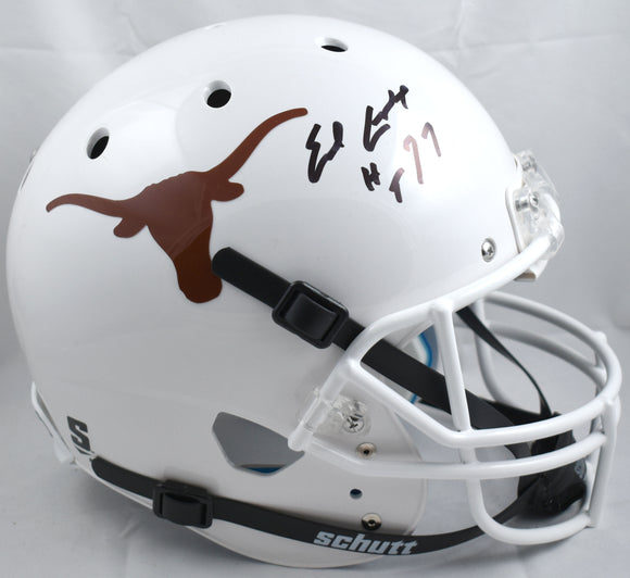 Earl Campbell Signed Texas Longhorns F/S Schutt Helmet w/ HT 77 - Beckett W Holo