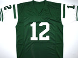 Joe Namath Autographed Green Pro Style Jersey - Beckett Hologram *Black