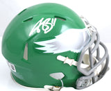 AJ Brown Autographed Eagles Alternate 23 Speed Mini Helmet - Beckett W Hologram