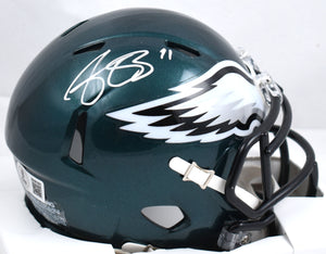 AJ Brown Signed Philadelphia Eagles Speed Mini Helmet-Beckett W Holo *White thin