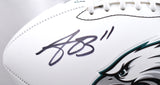 AJ Brown Autographed Philadelphia Eagles Logo Football-Beckett W Hologram *Black