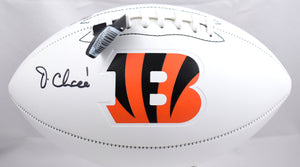 Ja'Marr Chase Autographed Cincinnati Bengals Logo Football - Beckett W Hologram