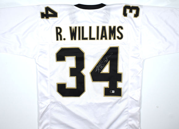 Ricky Williams Autographed White Pro Style Jersey Beckett W