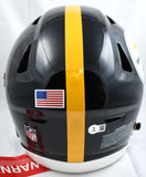 TJ Watt Autographed Steelers F/S Speed Flex Helmet - Beckett W Hologram *White